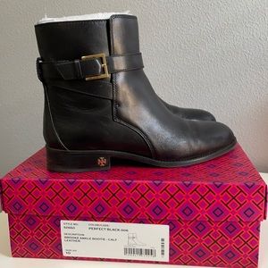 Tory Burch Black Leather Ankle Boots